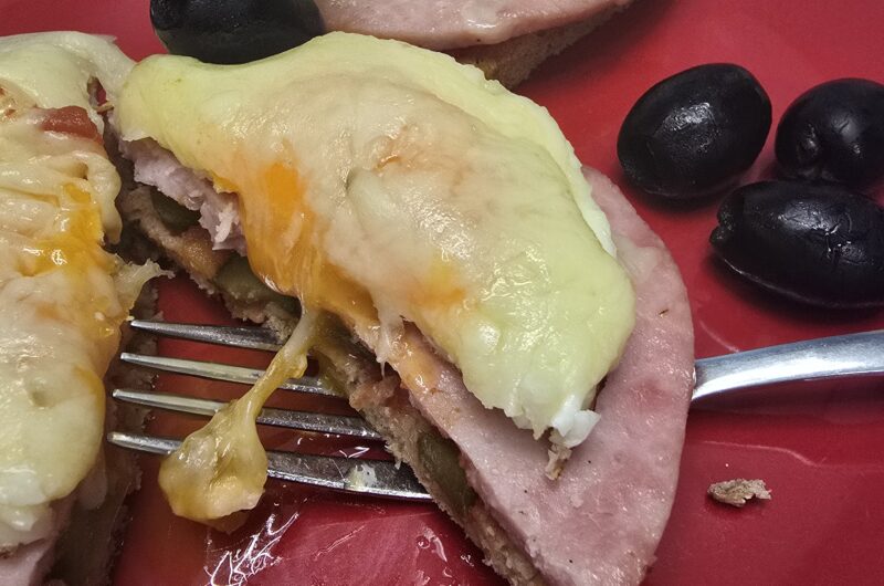 Sandwich burger with egg and ham