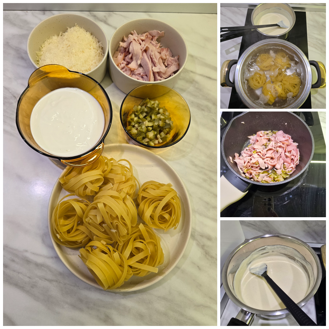 Tagliatelle with parmegiano sauce