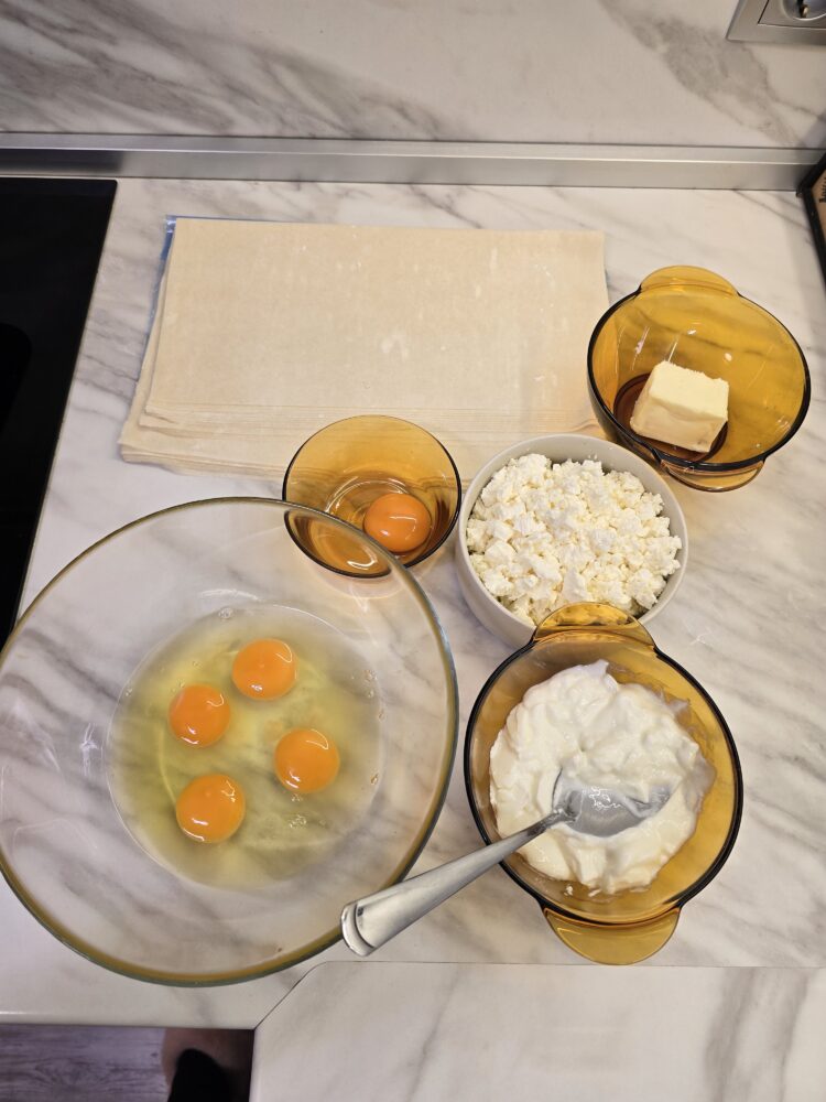 Banitsa with brined cheese