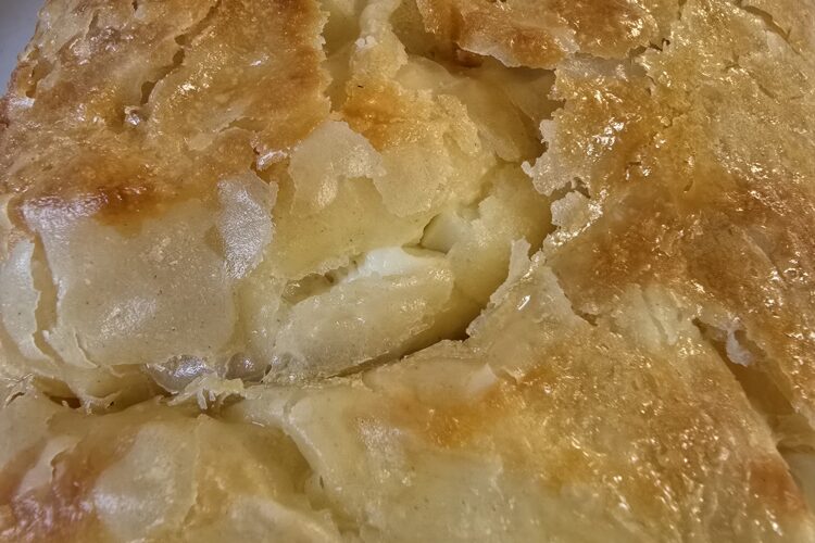 Crusty pie with cheese