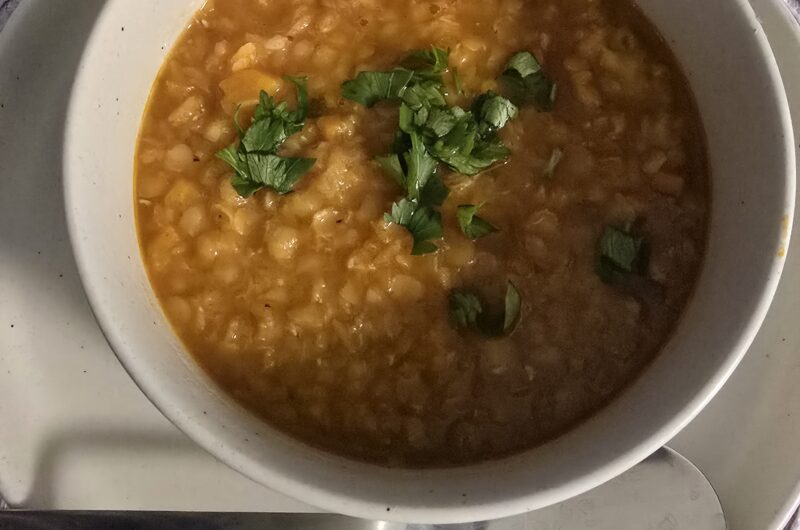 Quick red lentil soup