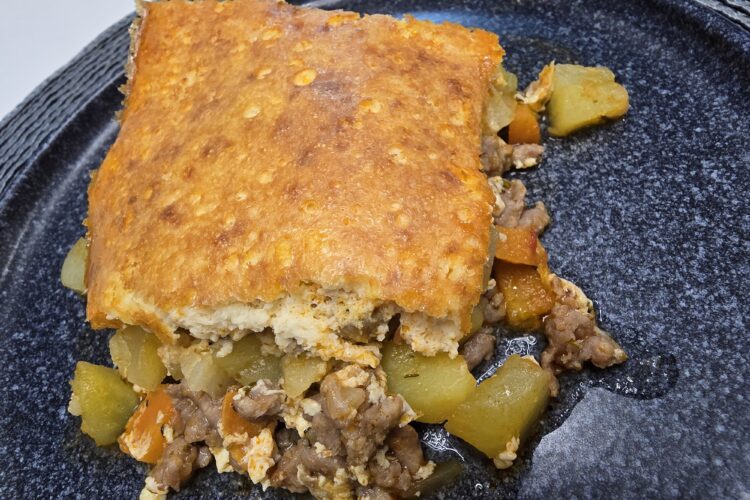 Musaka with potatoes and grounded meat