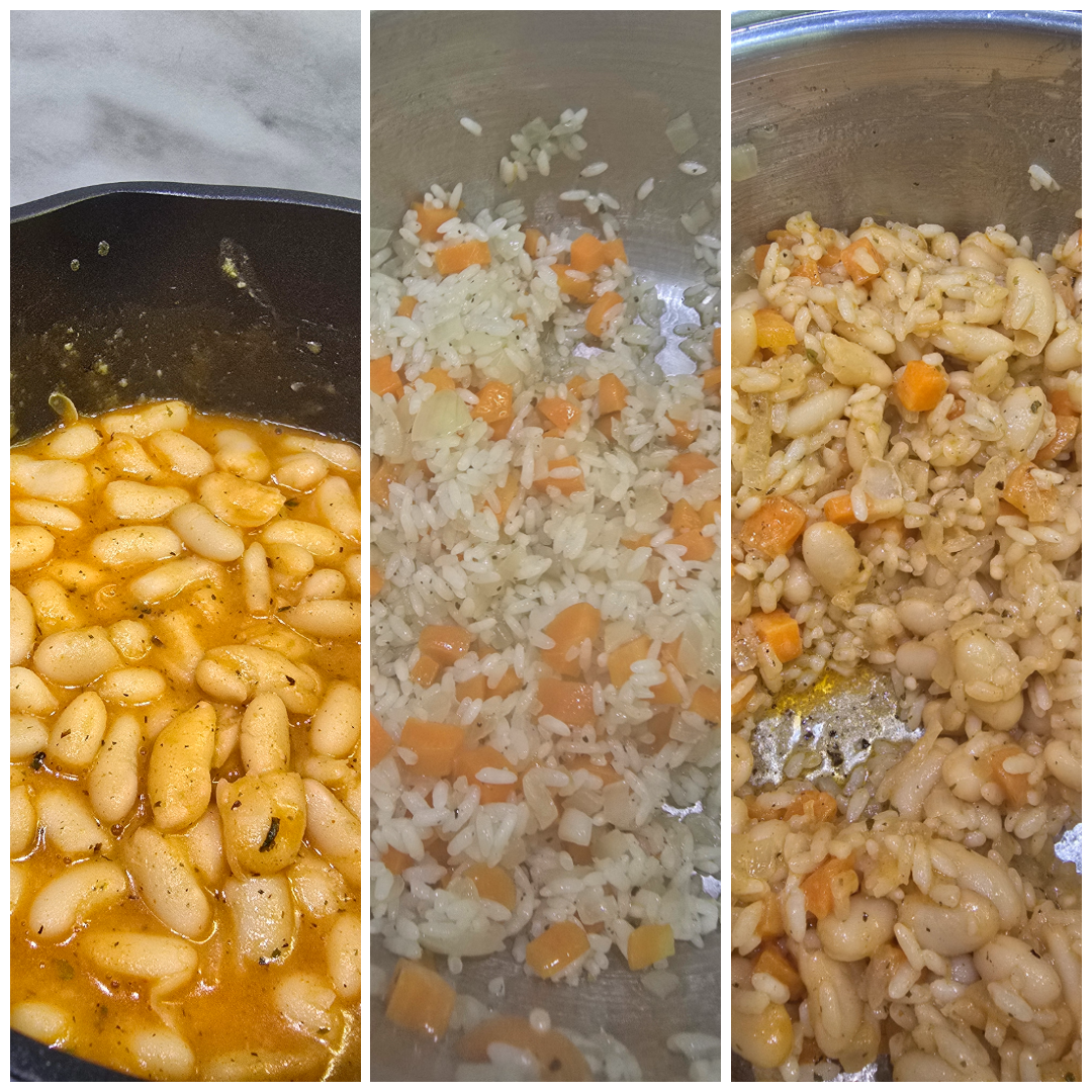 Sour cabbage and dried peppers stuffed with rice and beans