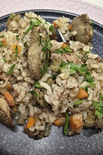 Chicken liver with rice