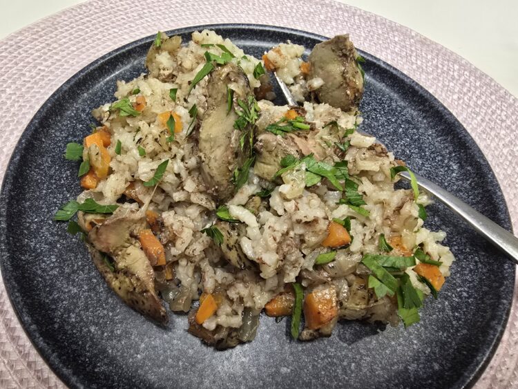 Chicken livers with rice (Video)