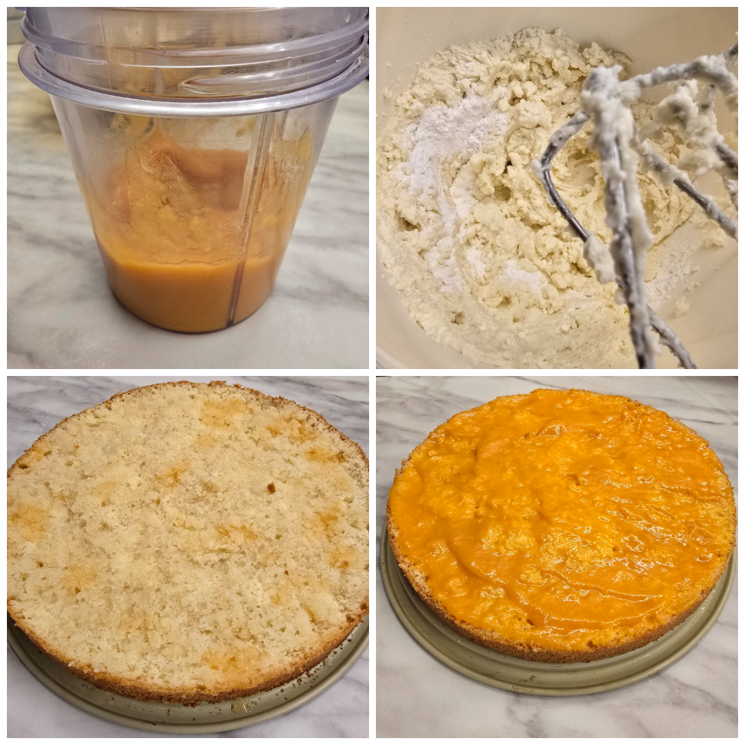 Mascarpone and apricot cake