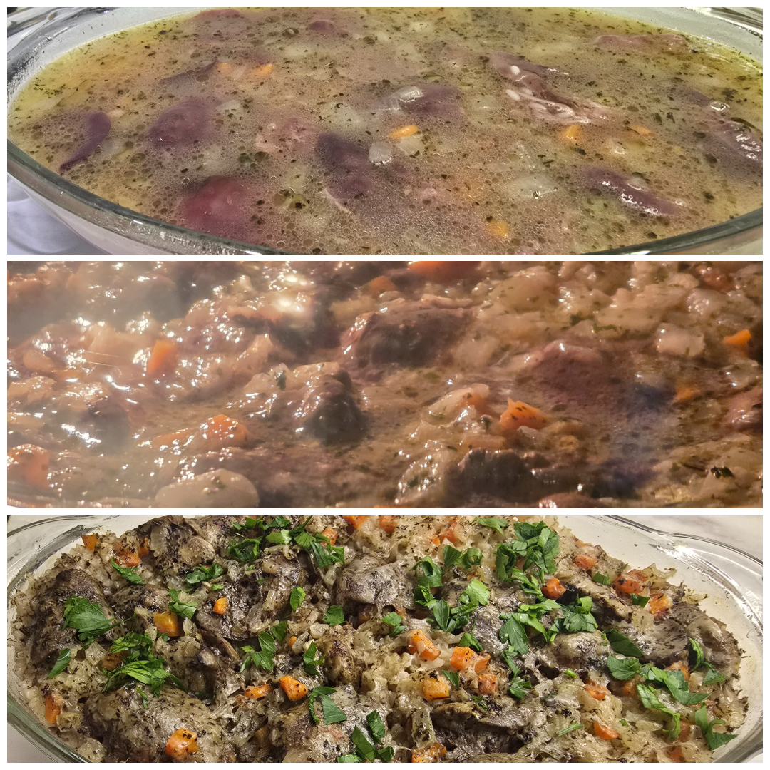 Chicken liver with rice