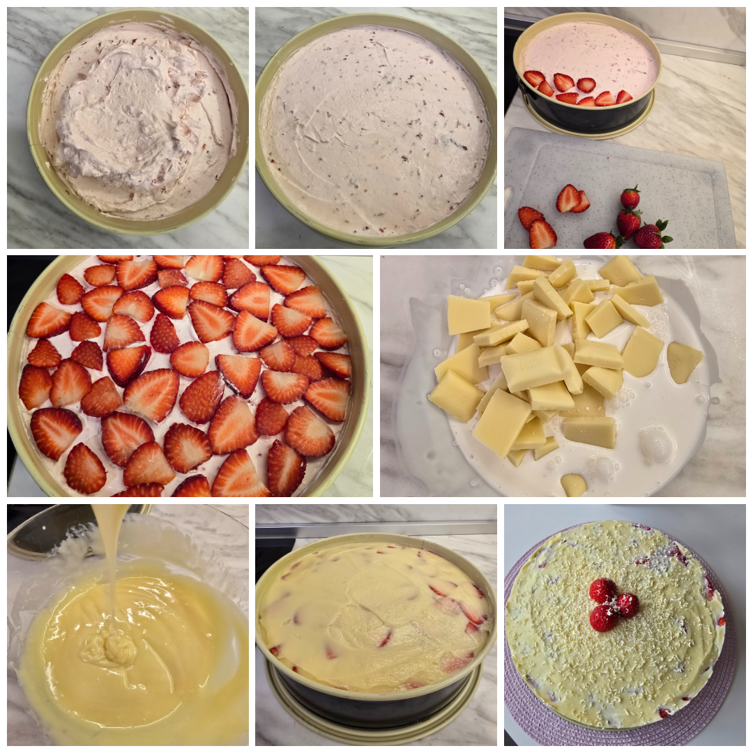 Strawberry and mascarpone cake