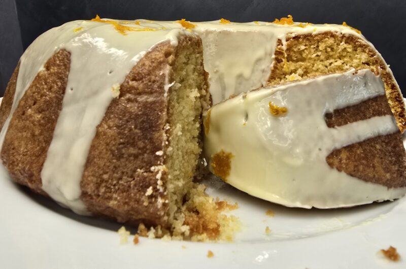 Easy Orange Bundt Cake Recipe with White Chocolate (Video)