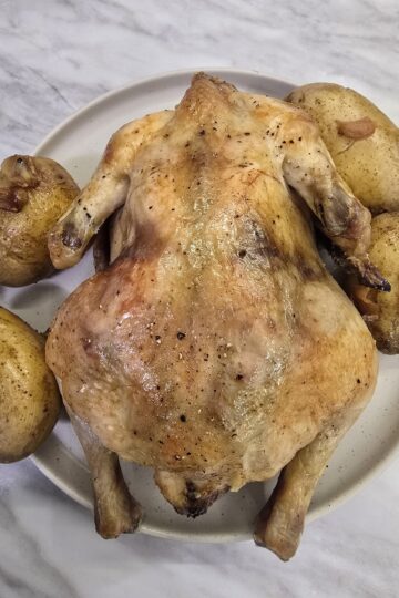 Whole baked chicken