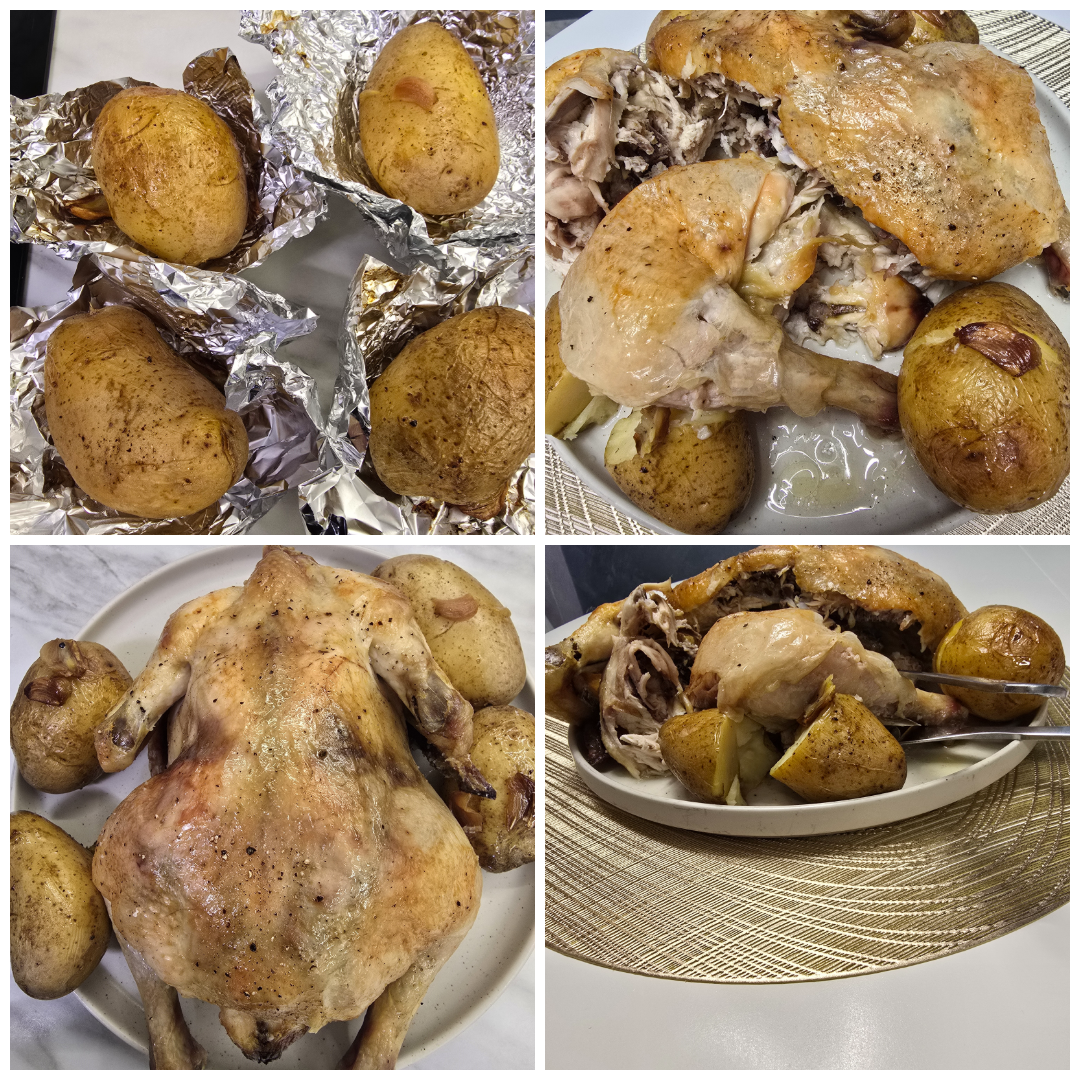 Baked chicken with salt