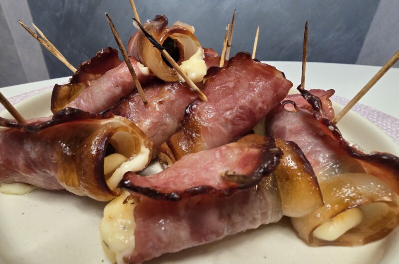 Easy and Fast Bacon-Wrapped Prunes with Cream Cheese