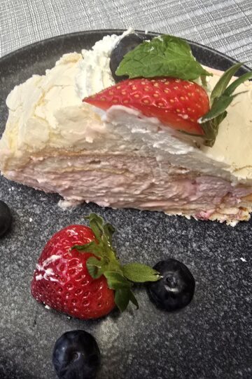 Strawberry cream swiss roll