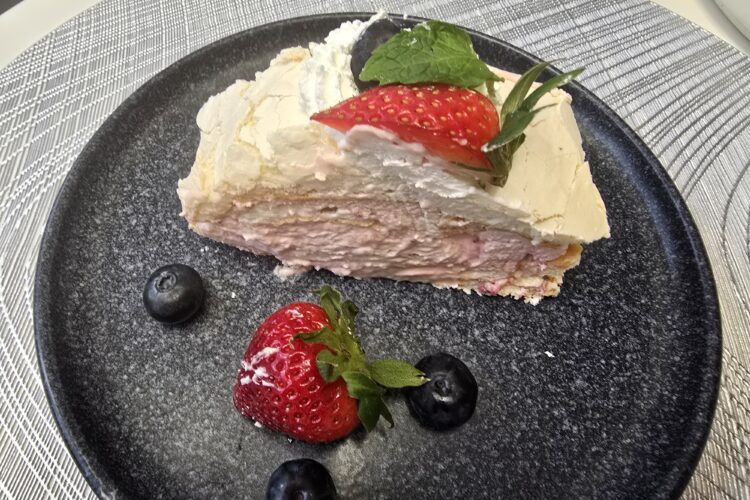 Strawberry cream swiss roll