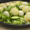 Mozzarella and melon salad