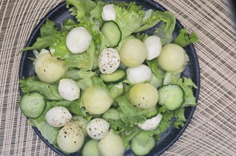 Refreshing and Quick Melon Mozzarella Summer Salad (Video)