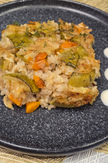 Zucchini with brown rice