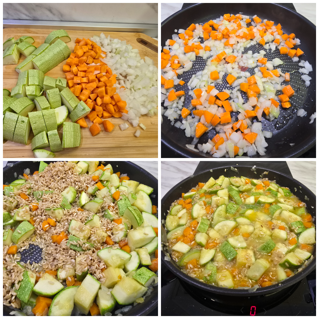 Zucchini with brown rice