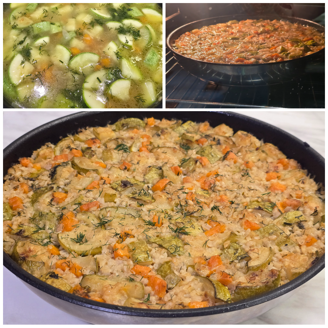 Zucchini with brown rice