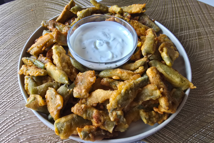Fried green beans