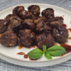 Baked beef meatballs
