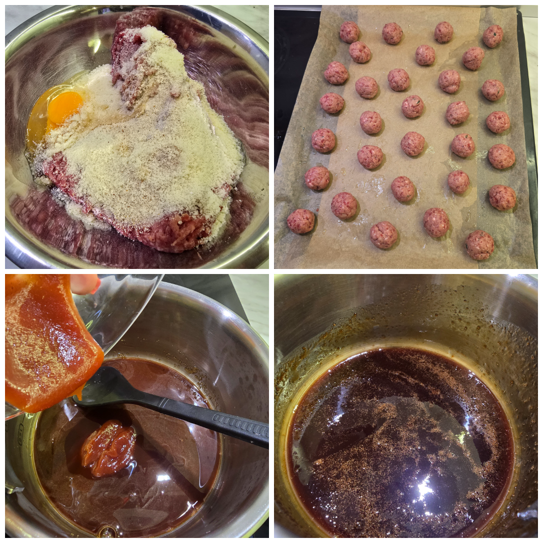 Baked beef meatballs