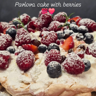 Crispy, creamy, berry dreamy 💕
This Pavlova is basically a cloud dressed in cream and forest berries 🍓🫐
Warning: one bite is never enough 😌✨
#pavlovalove #berrylicious #sweetcravings #desserttime #pavlovaobsession #forestberries #instasweets #dessertgram #treatyourself #yum 😍🍰