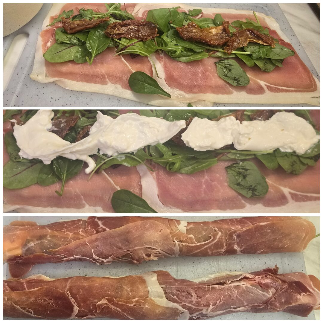 Prosciutto with buratta